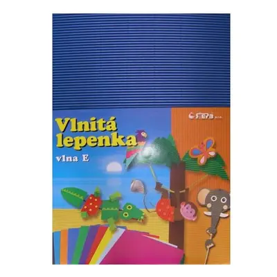 Vlnitý papír 260g - 34,5 × 24,5 cm - 10 listů - modrá