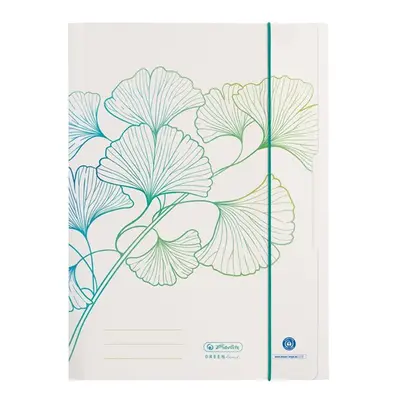 Herlitz Desky s gumou A4 3 klopy GREENline Ginkgo