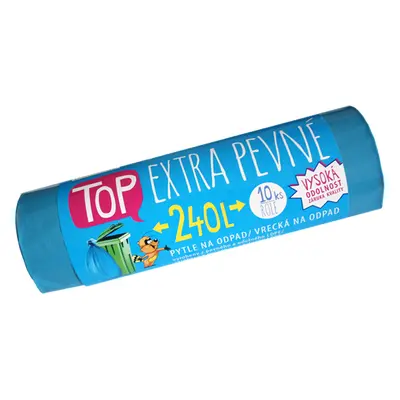 Pytle na odpad LDPE Extra TOP 240 L - modré - 10 ks