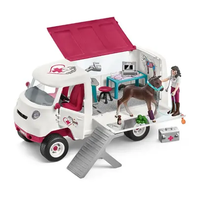 Schleich 42439 Mobilní veterinární klinika s klisnou a ošetřovatelem, nová