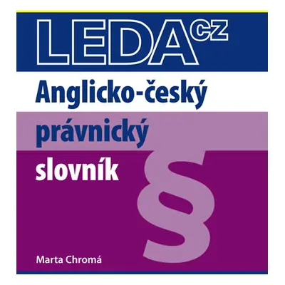 Anglicko-český právnický slovník - Chromá Marta