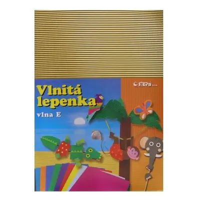 Vlnitý papír 260g - 34,5 × 24,5 cm - 10 listů - zlatá