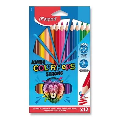 Pastelky MAPED Color´Peps STRONG JUMBO - 12 barev