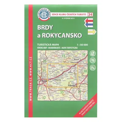 Brdy a Rokycansko - mapa KČT č.34 - 1:50t