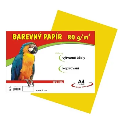 Barevný papír A4 80 g - 100 ks - žlutý