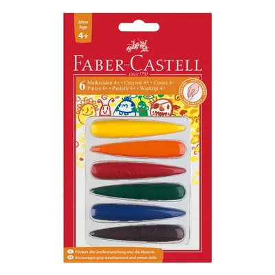 Plastové pastelky Faber-Castell do dlaně 4plus, BL 6 ks