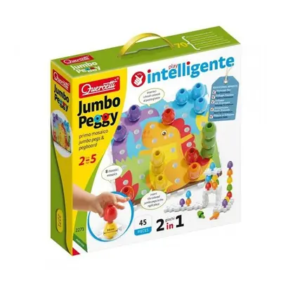 Quercetti Jumbo Peggy jumbo pegs & pegboard – mozaika s velkými kolíčky