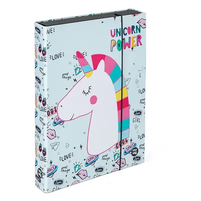 Desky na sešity s boxem A4 Jumbo - Unicorn power