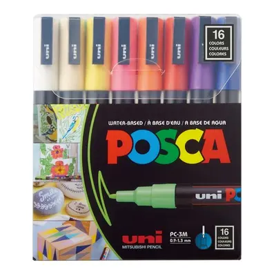 Akrylové popisovače POSCA, PC-3M - mix 16 barev