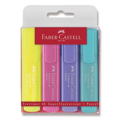 Zvýrazňovač Faber-Castell Textliner 1546 pastel - sada 4 barev