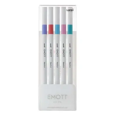 UNI EMOTT fine liner 0,4 mm - sada 5 barev CANDY