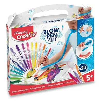 Sada MAPED CREATIV BLOWPEN POP´ART, Foukací pero - 24 barev