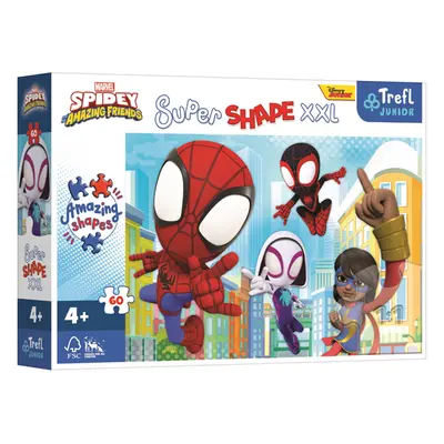 Puzzle Super Shape XXL Spidey a jeho úžasní přátelé, 60 dílků