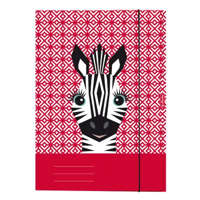 Herlitz Desky s gumou A4 3 klopy Cute animals - zebra