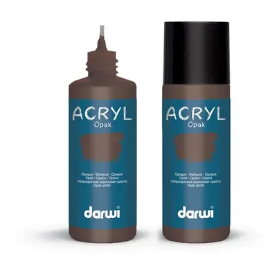 Akrylová barva DARWI ACRYL OPAK 80 ml, tmavě hnědá