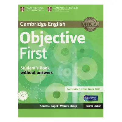 Objective First Students Book without answers + CD /B2/ - Fourth Edition - Capel Annette, Sharp 