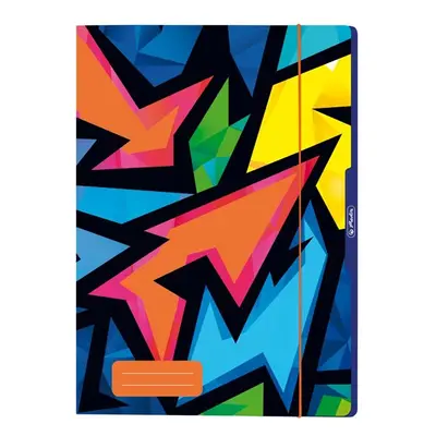 Herlitz Desky s gumou A4 3 klopy NEON ART