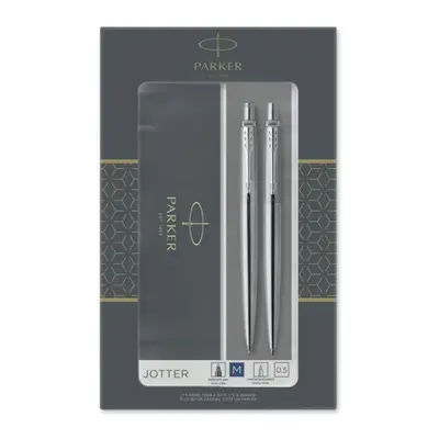 Dárková psací sada Parker Jotter Stainless Steel CT - kuličkové pero a mechanická tužka