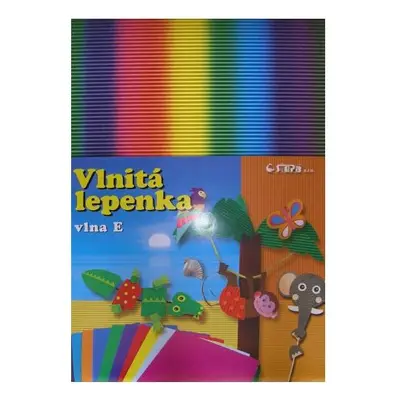 Vlnitý papír 260g - 34,5 × 24,5 cm - 10 listů - duha