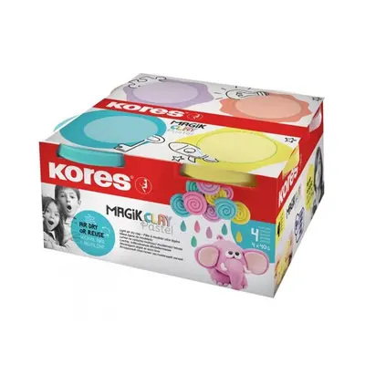 Kores Modelovací hmota MAGIK CLAY Pastel - 4 × 40 g