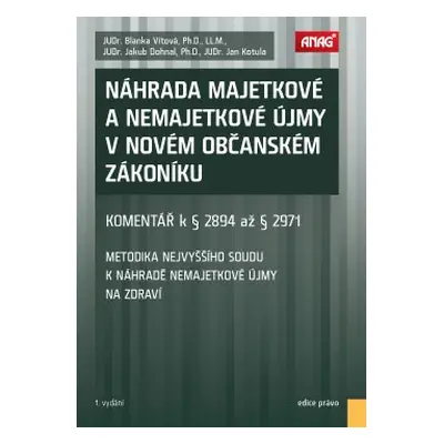 Náhrada majetkové a nemajetkové újmy v novém občanském zákoníku - Blanka Vítová, Jakub Dohnal, J