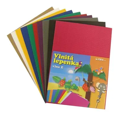 Vlnitý papír 260g - 34,5 × 24,5 cm - 10 listů - mix