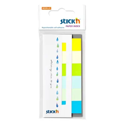 Papírové samolepicí záložky Stick'n 45 × 15 mm, 6 × 30 lístků, letní barvy