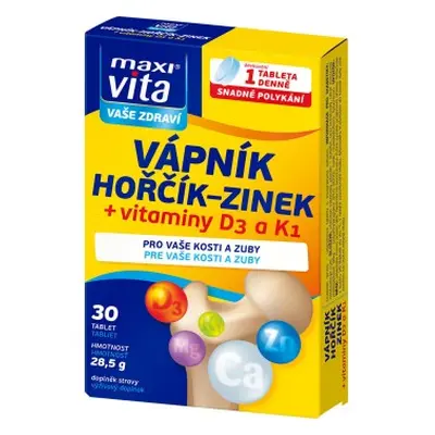 Maxi Vita Vápník + hořčík + zinek + D3 + K1