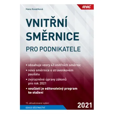 Vnitřní směrnice pro podnikatele 2021 - Hana Kovalíková