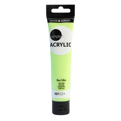 Akrylová barva Simply 75 ml - neonově žlutá