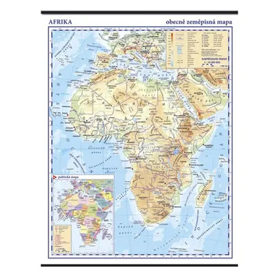 Afrika - nástěnná zeměpisná mapa 1:10 mil.