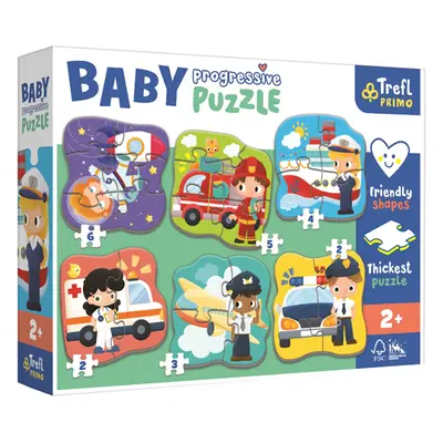 Baby puzzle Povolání a vozidla 6 v 1