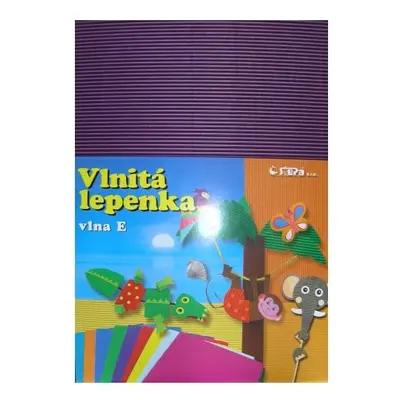 Vlnitý papír 260g - 34,5 × 24,5 cm - 10 listů - violet