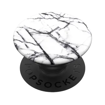 PopSockets Original PopGrip - Bílo-černý mramor (Dove White Marble)