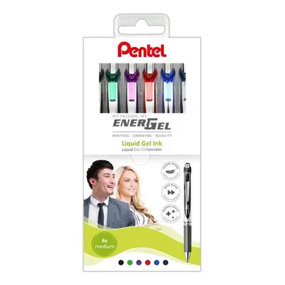 Pentel EnerGel BL77 Gelový roller 0,7 mm - sada 6 barev