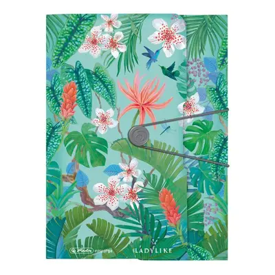 Herlitz Desky s gumou A4 3 klopy Ladylike - Jungle