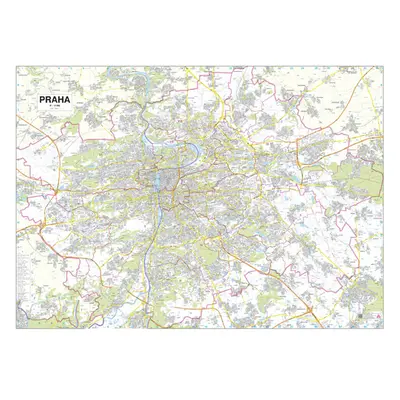 Praha - 1:21 000 - nástěnná mapa