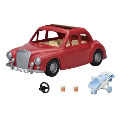 Sylvanian Families Rodinné cestovní auto červené s kočárkem a autosedačkou