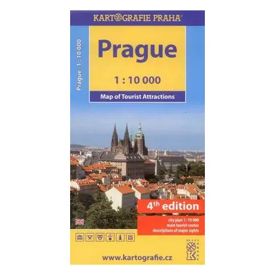 Praha 1:10 000 - mapa turistických zajímavostí - anglická verze, 6. vydání