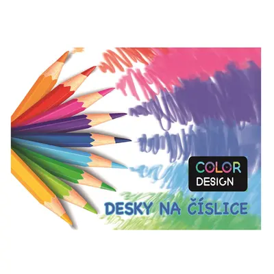 Desky na číslice - Pastelky