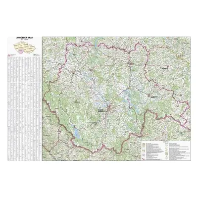 Kraj - Jihočeský -ZES- 1:150 000 - nástěnná mapa