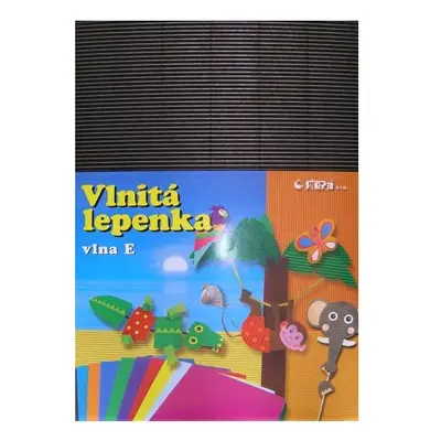 Vlnitý papír 260g - 34,5 × 24,5 cm - 10 listů - černá