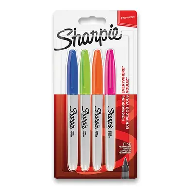 Sharpie fine permanentní popisovač - sada 4 barev - doplňkové barvy