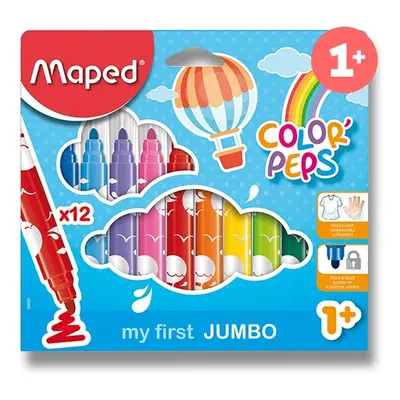 Dětské fixy MAPED Colour´Peps JUMBO - 12 barev