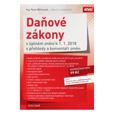 Daňové zákony v úplném znění k 1. 1. 2018