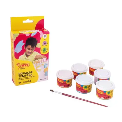 JOVI temperové barvy PASTEL 6 × 35 ml + štětec