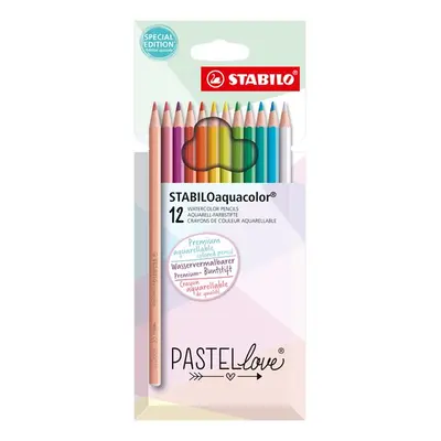 STABILOaquacolor Pastellove Akvarelové pastelky - sada 12 barev