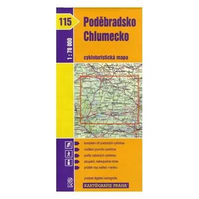 Poděbradsko, Chlumecko - cyklo KP č.115 - 1:70t