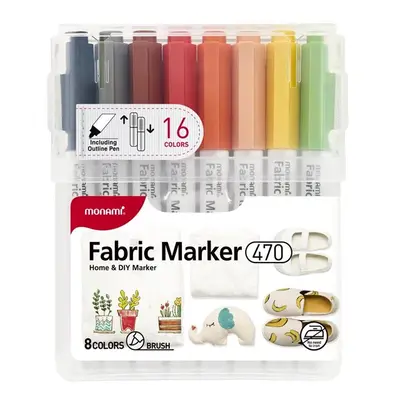 Sada popisovačů na textil Monami 470 Fabric Marker - 16 ks