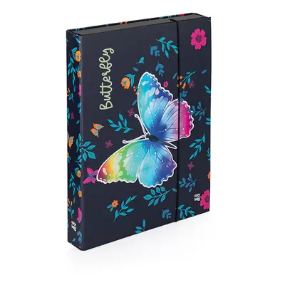 Desky na sešity s boxem A4 Jumbo - Butterfly/Motýl